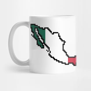 8-bits Mexico Map Flag Mug